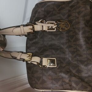 Michael Kors Brown and Cream Women's Bag